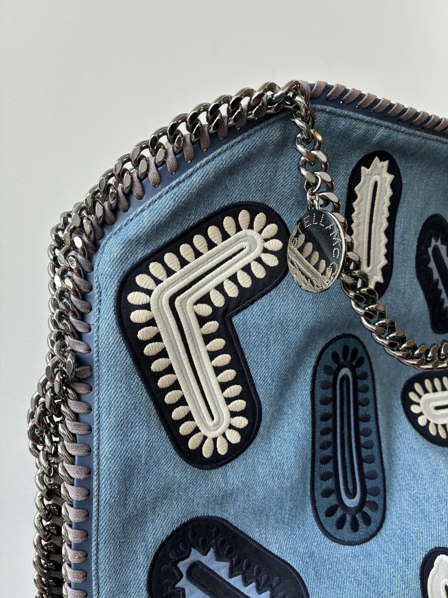 Stella McCartney Denim Chain Tote Bag