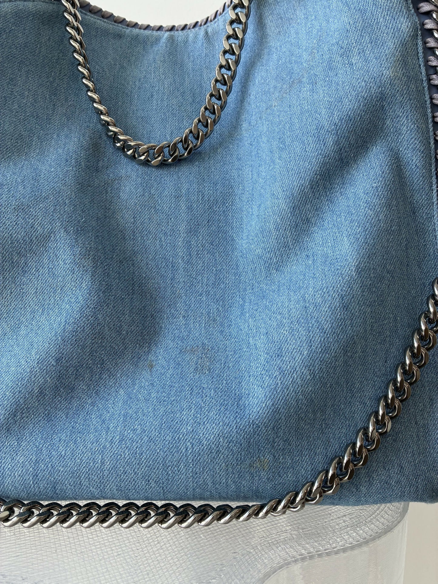 Stella McCartney Denim Chain Tote Bag