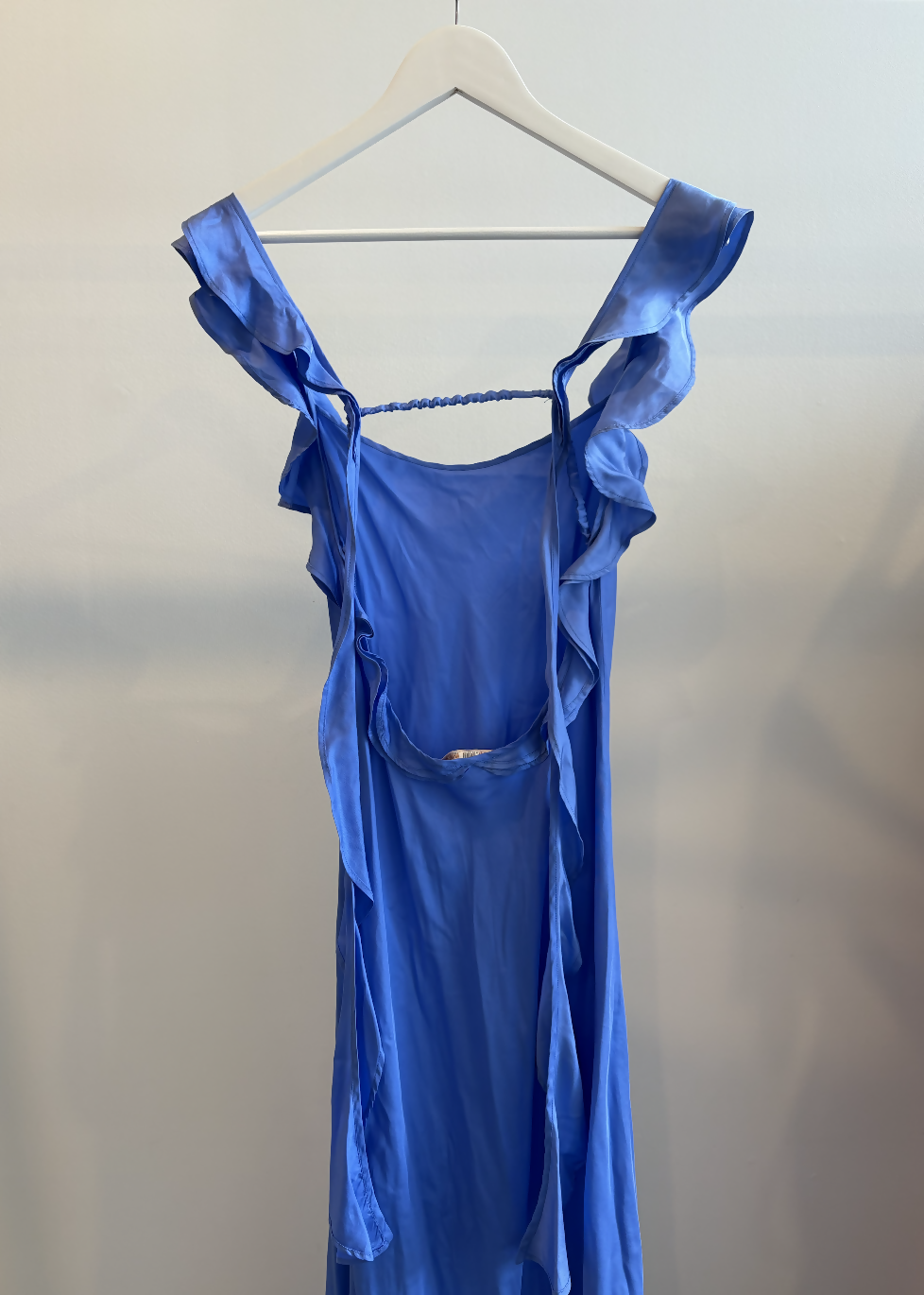Maggie Marilyn Blue Silk Cover Girl Dress