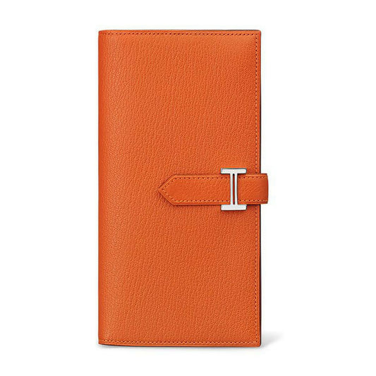 Hermès Bearn Wallet Orange Epsom Leather with Box