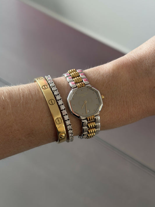 Christian Dior Bi-Tone Octagon Watch