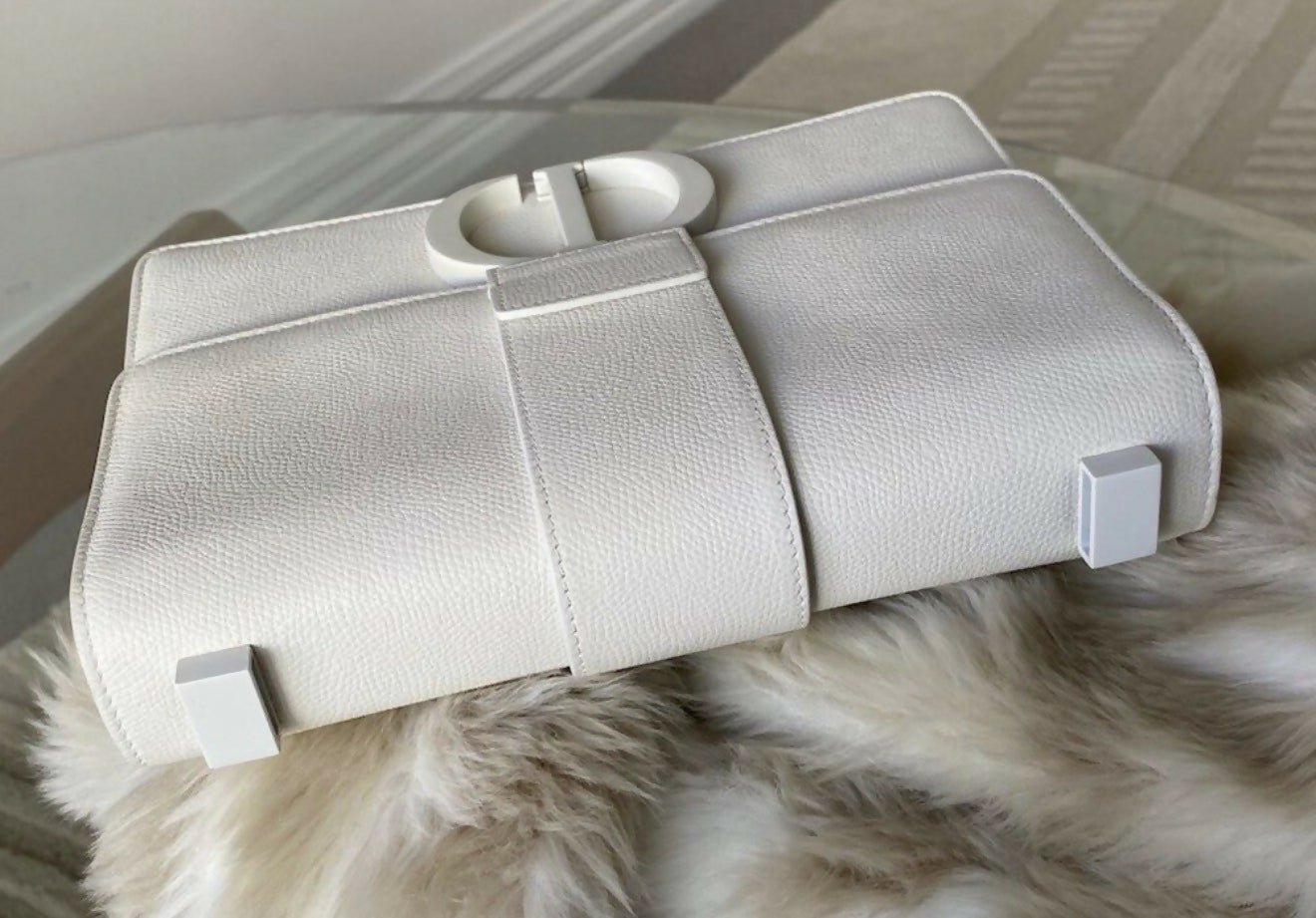 Christian Dior 30 Montaigne Ultra Matte Bag — White | Full Set 