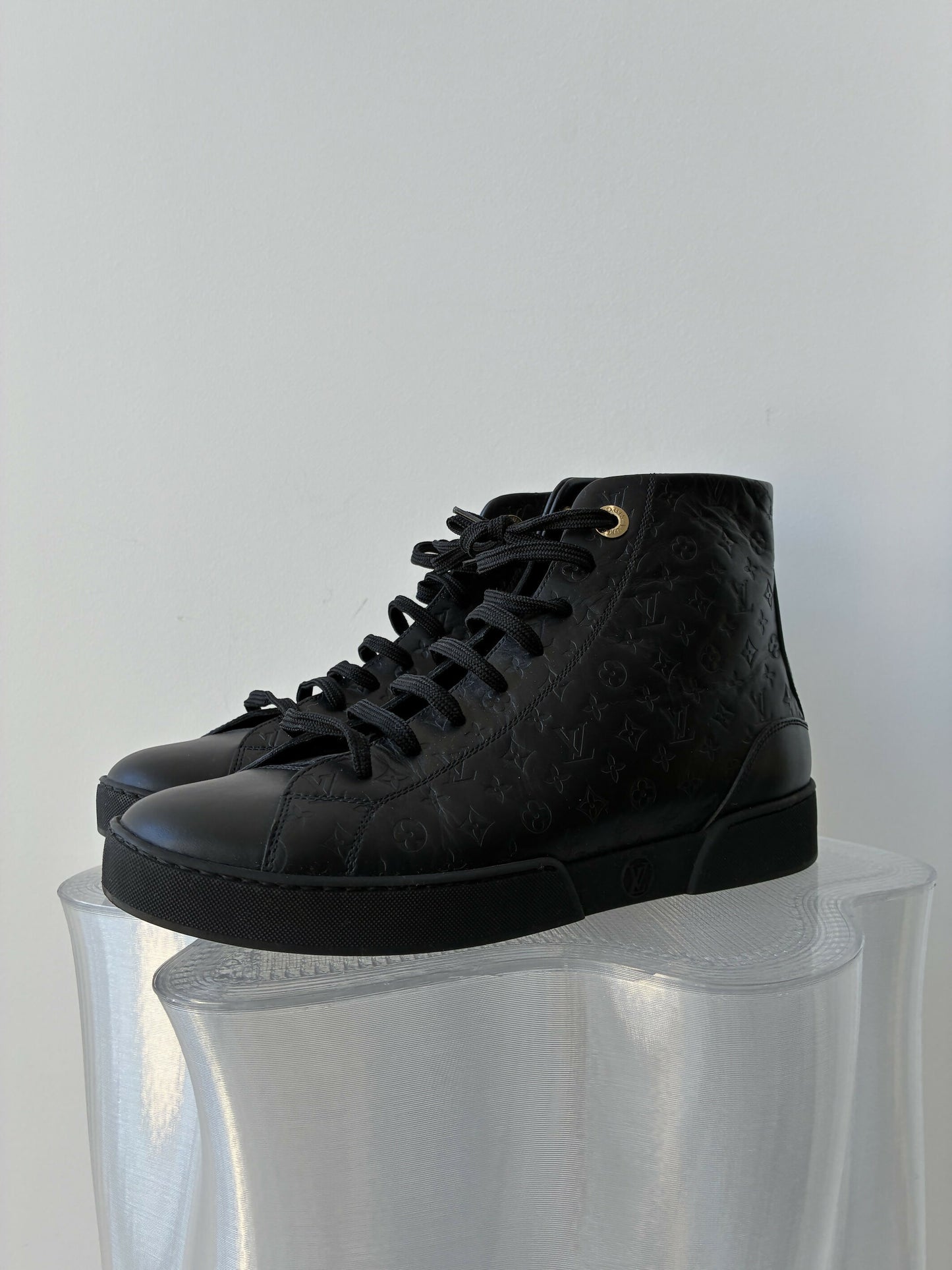 Louis Vuitton Empreinte Leather Black High Top Sneakers