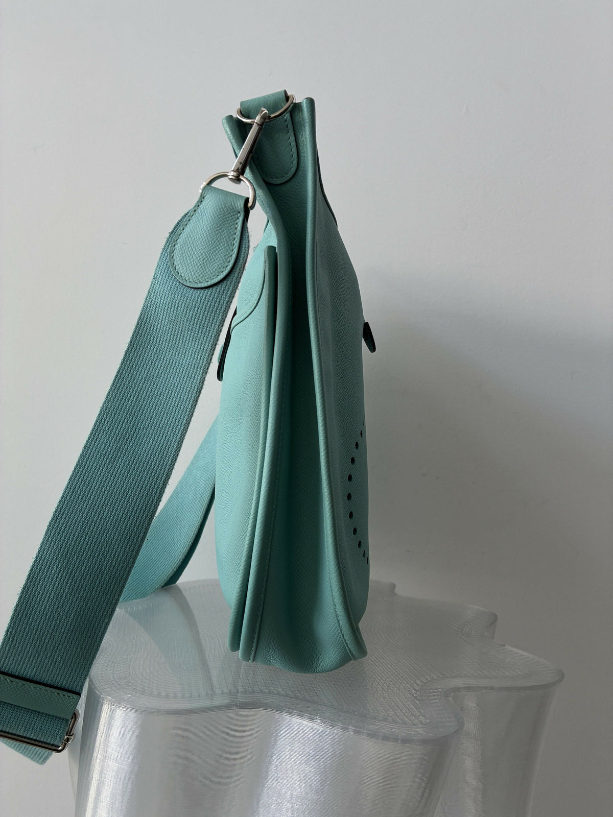 Hermès Evelyne PM 29 Bag, Blue Atoll Leather
