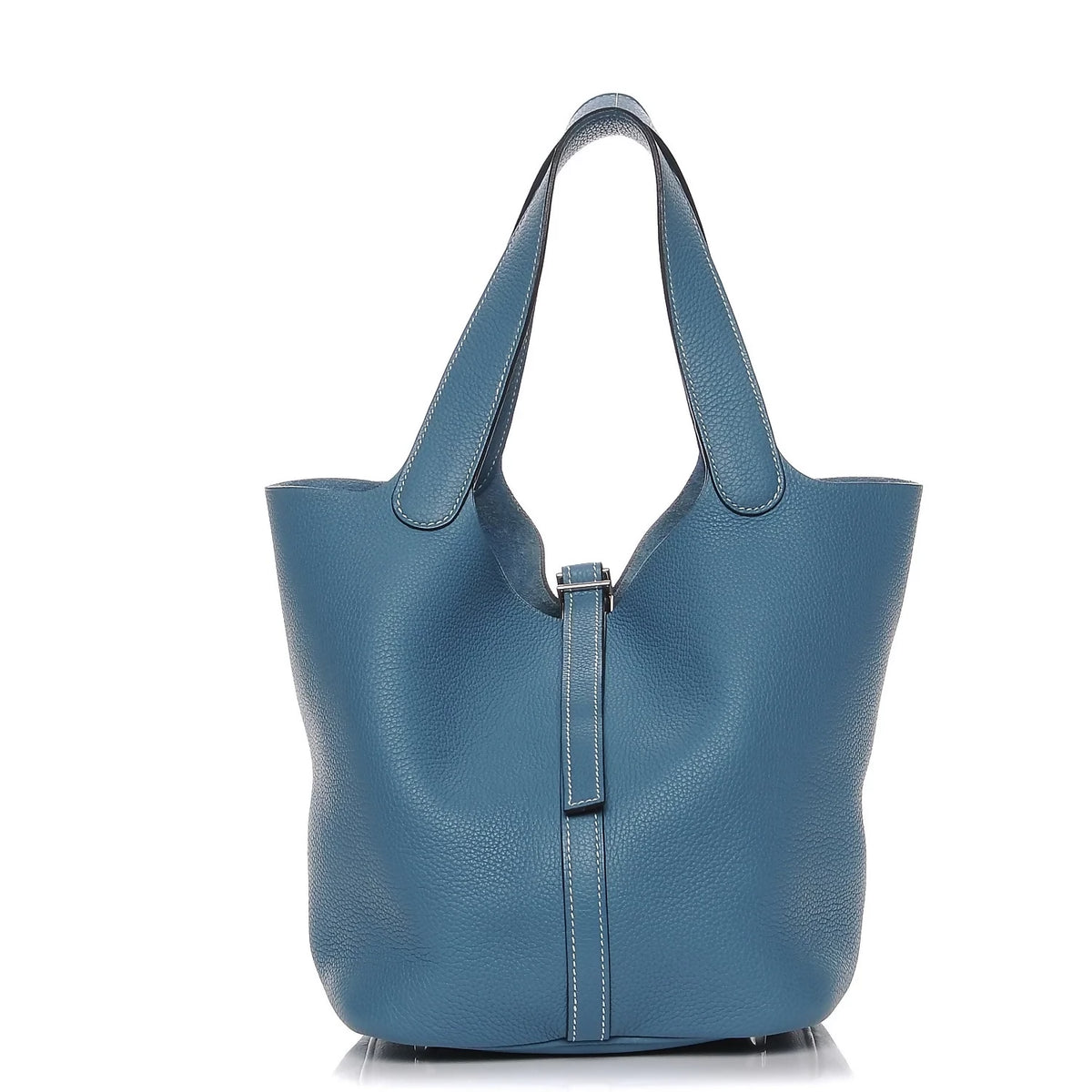 Hermès Picotin 22 MM, Blue Jean Taurillon Clemence Leather