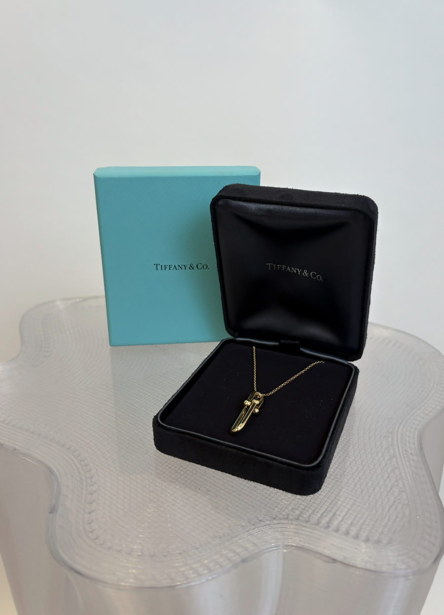 Tiffany & Co. 18K Yellow Gold HardWear Link Pendant Necklace - Full Set