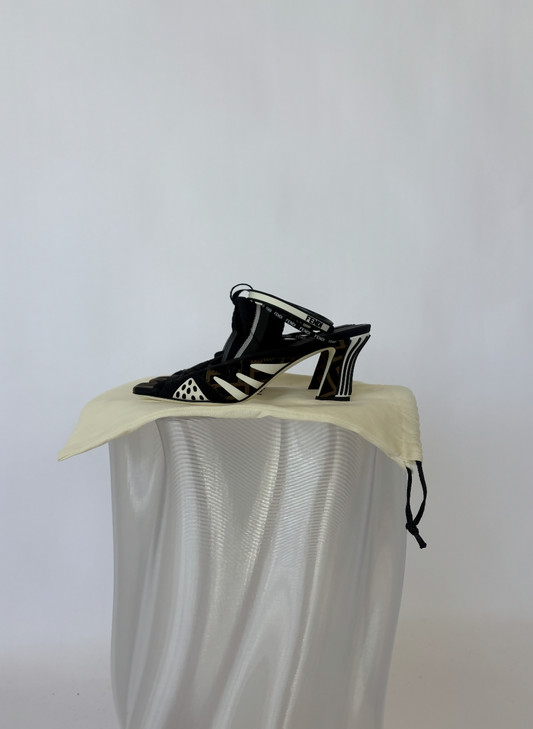 Fendi Zucca Heeled Sandals