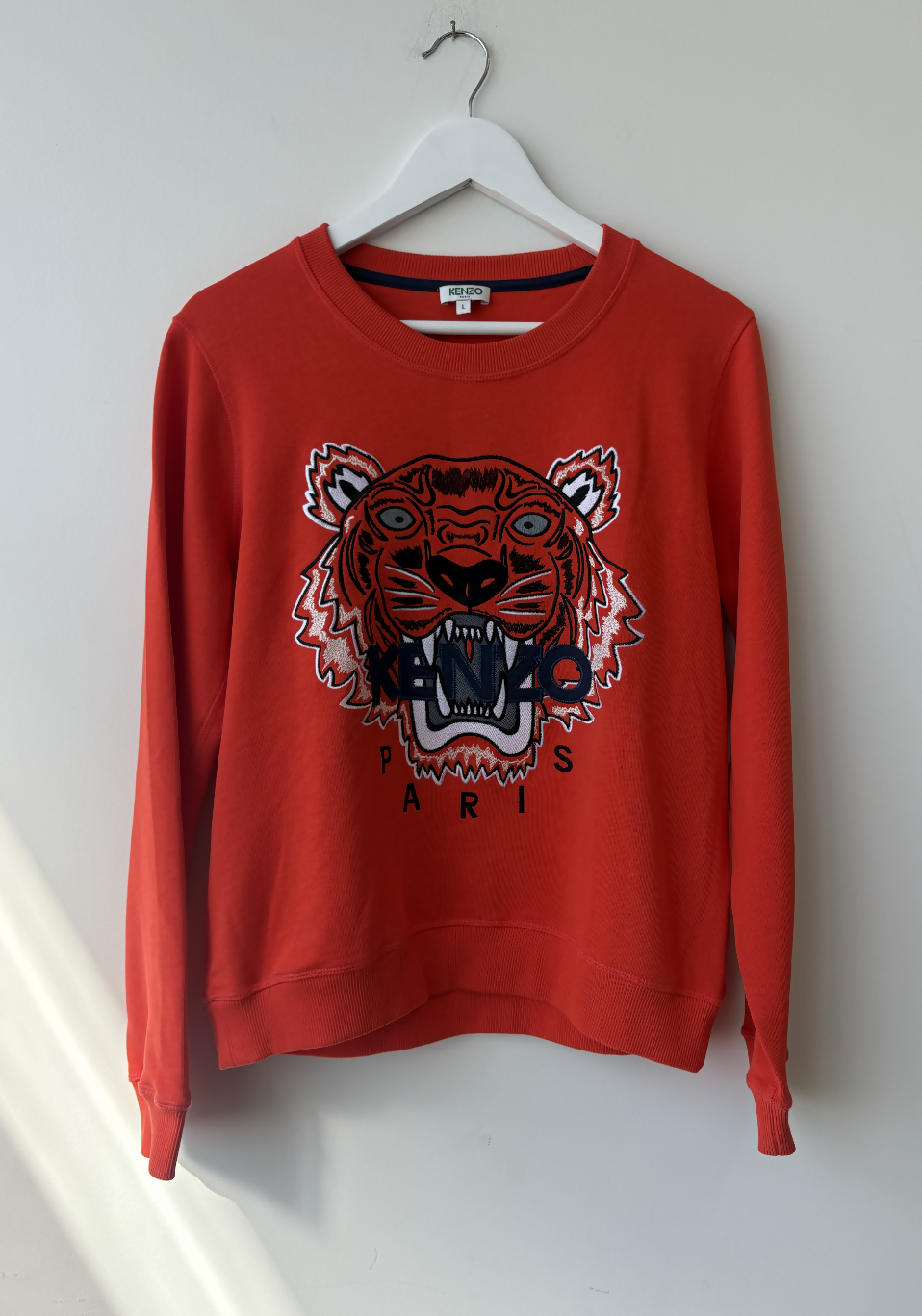 Kenzo Paris Red Tiger Embroidered Jumper