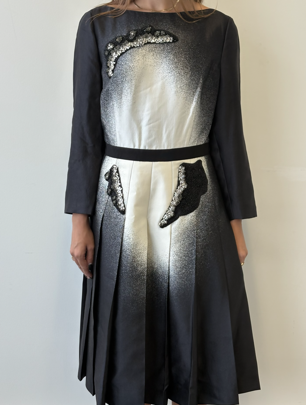 Prada Ball Dress in Wool/Silk with Embellishments