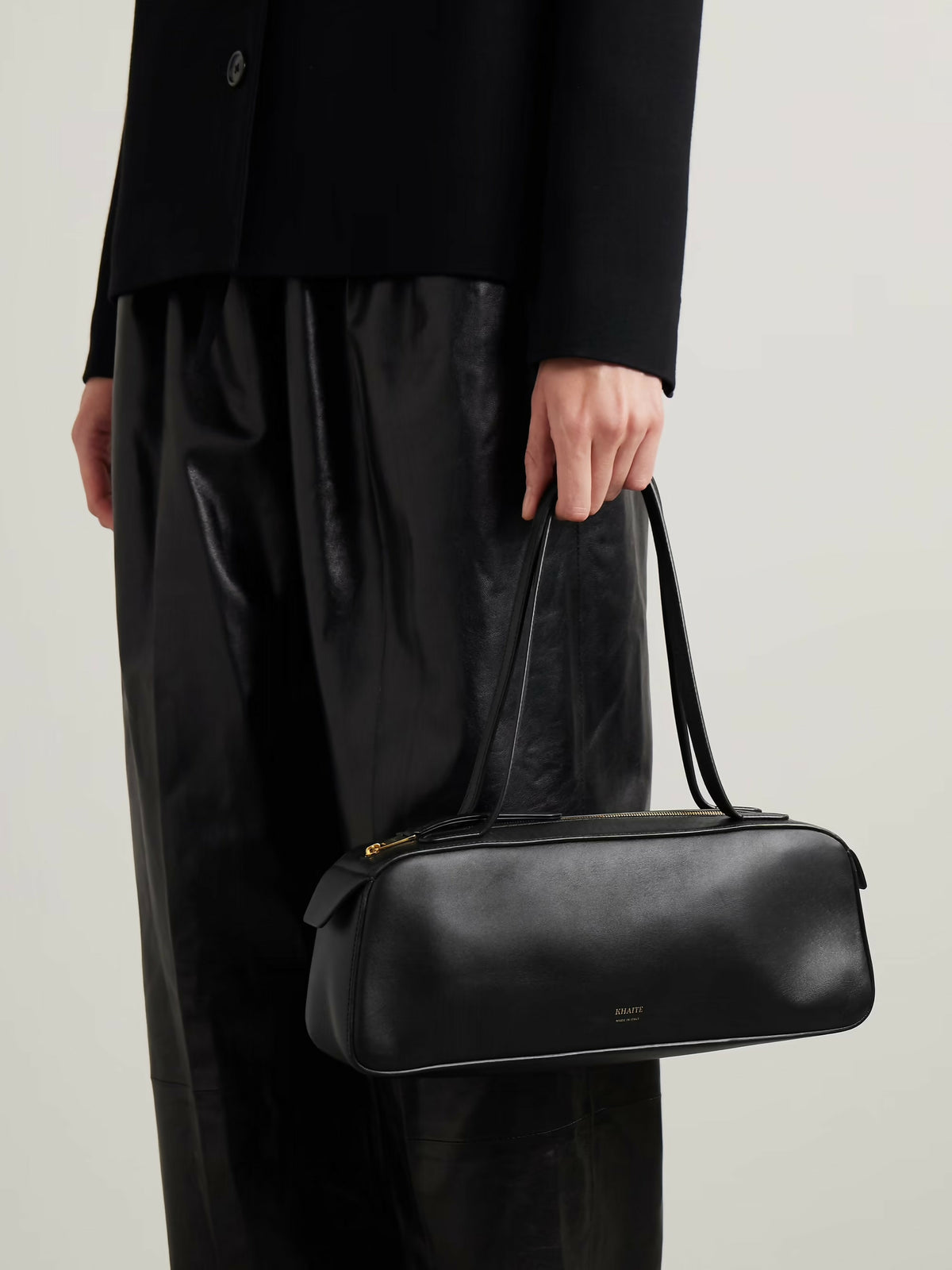 KHAITE Black Simone Shoulder Bag