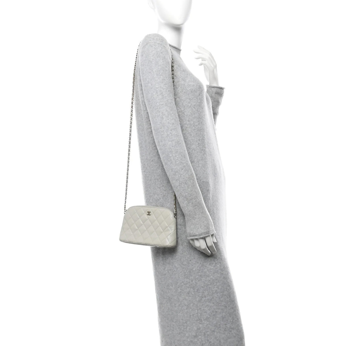 Chanel Caviar Mini Crossbody Grey 2024 - New