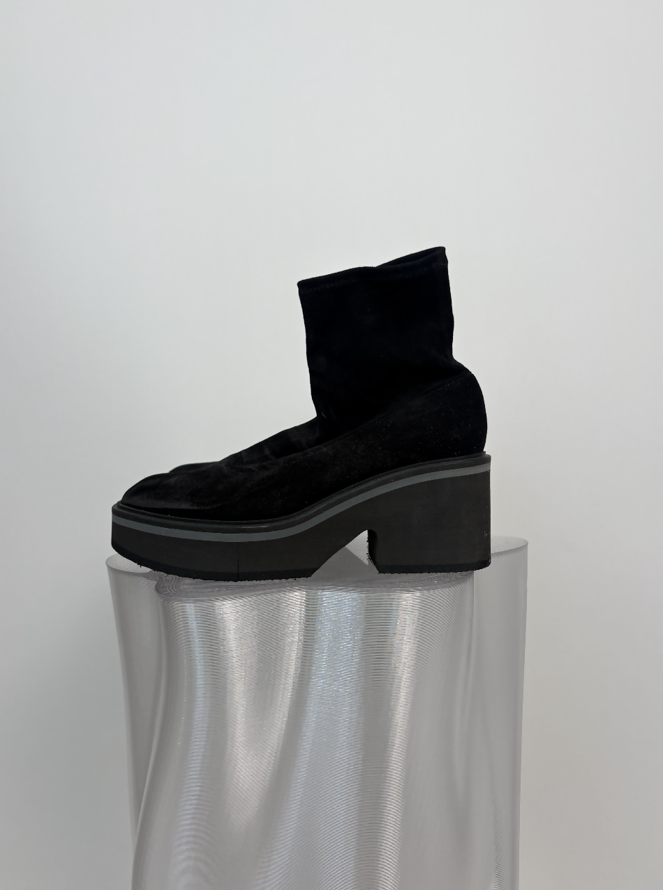 Clergerie Paris Albane Ankle Boots in Black Suede - FULL SET