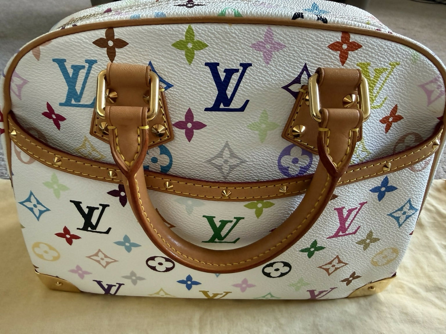 Louis Vuitton x Takashi Murakami Trouville Multicolore White