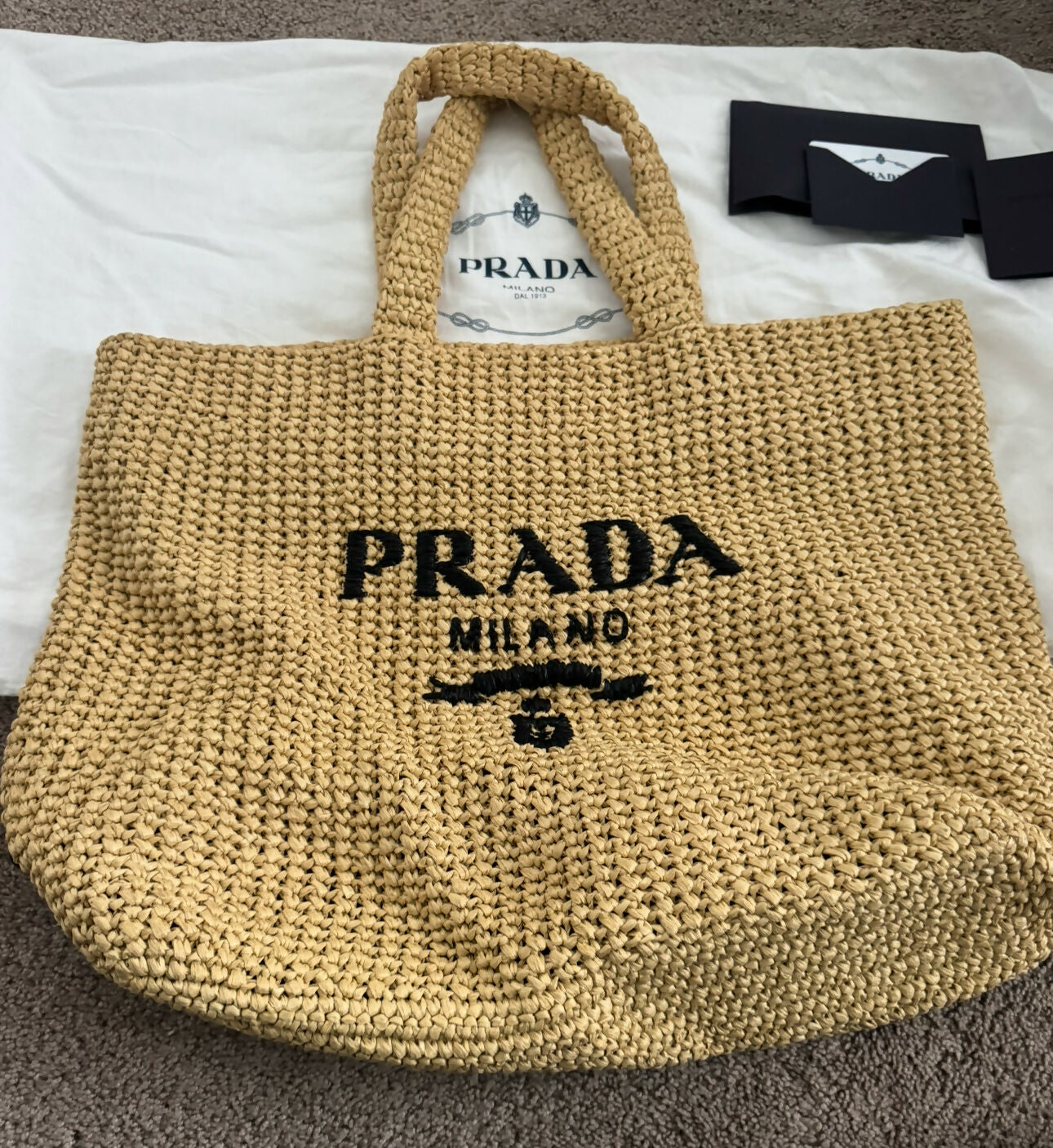 Prada Raffia Tote