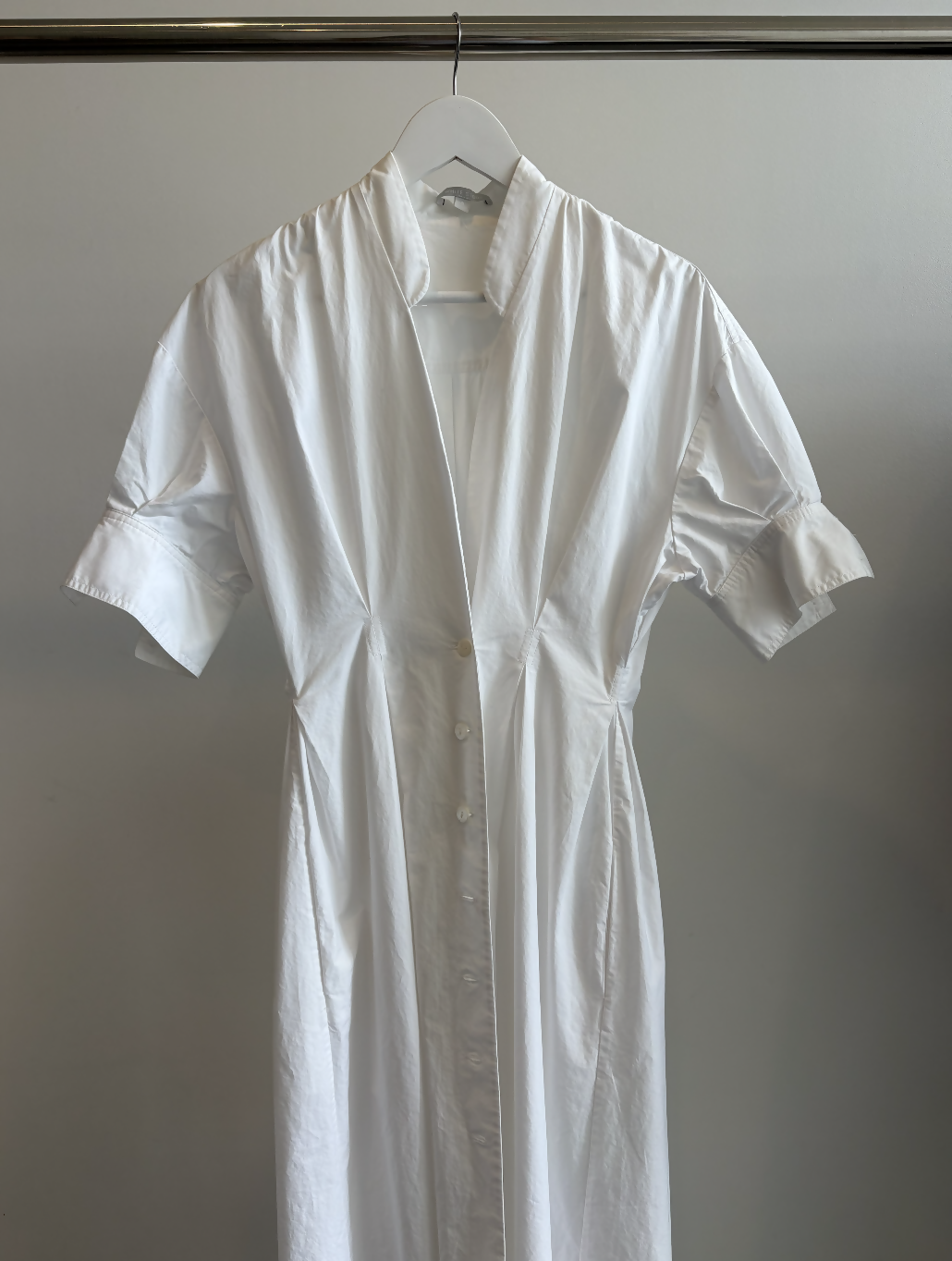 White Story Poplin Maxi Dress