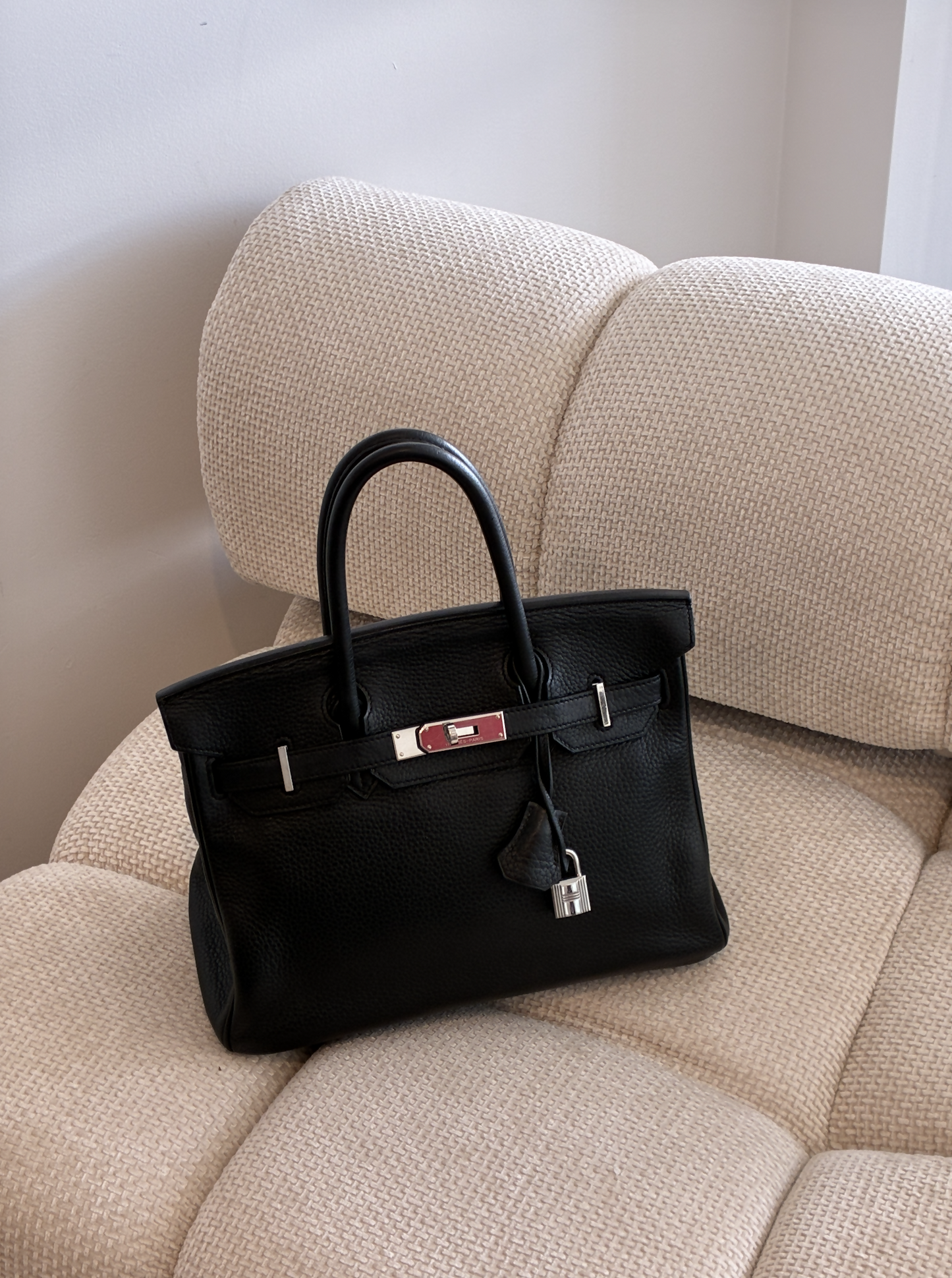 Hermès Birkin 30 – Noir Togo Leather with Palladium Hardware