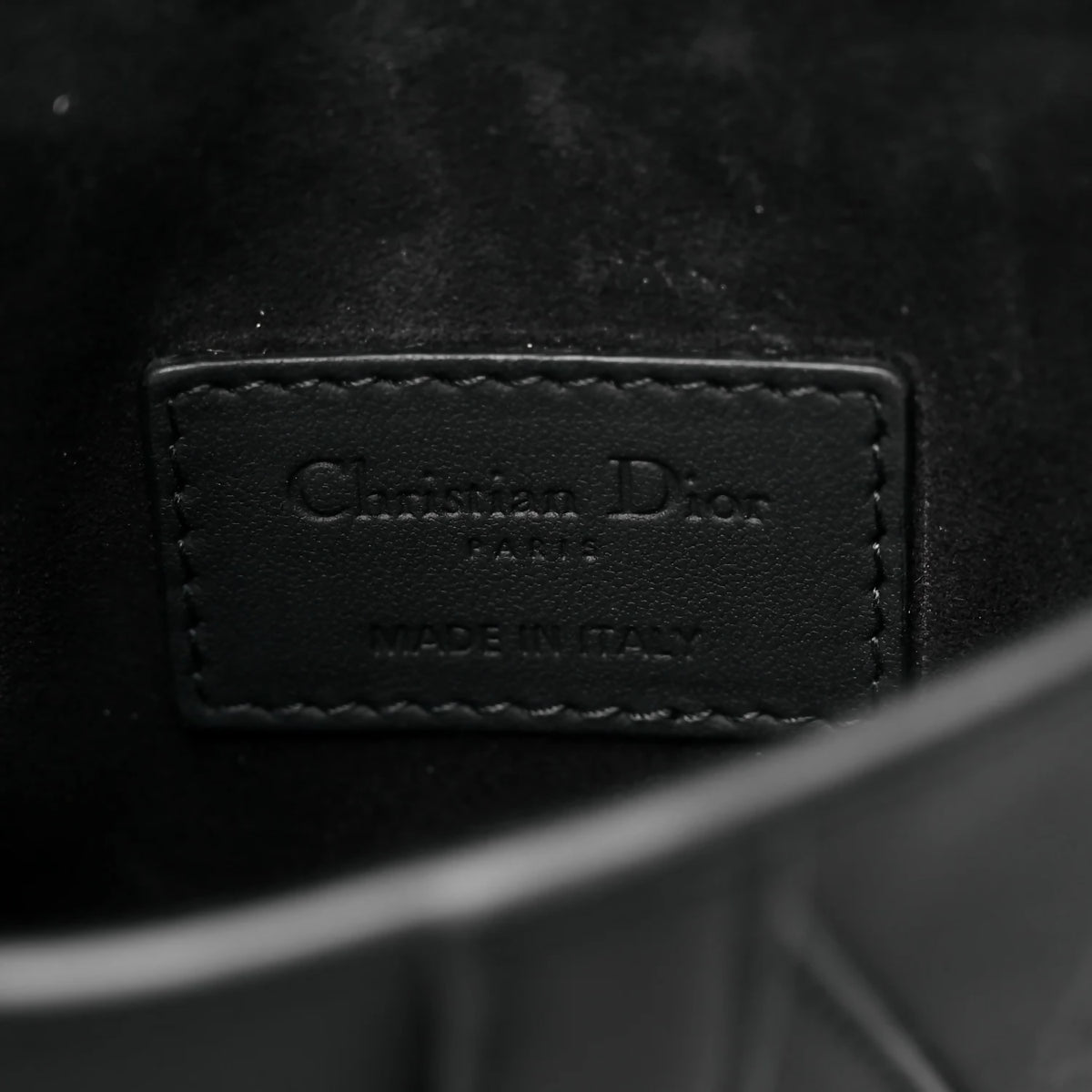 Christian Dior Ultra Matte Calfskin Saddle Belt Bag Black
