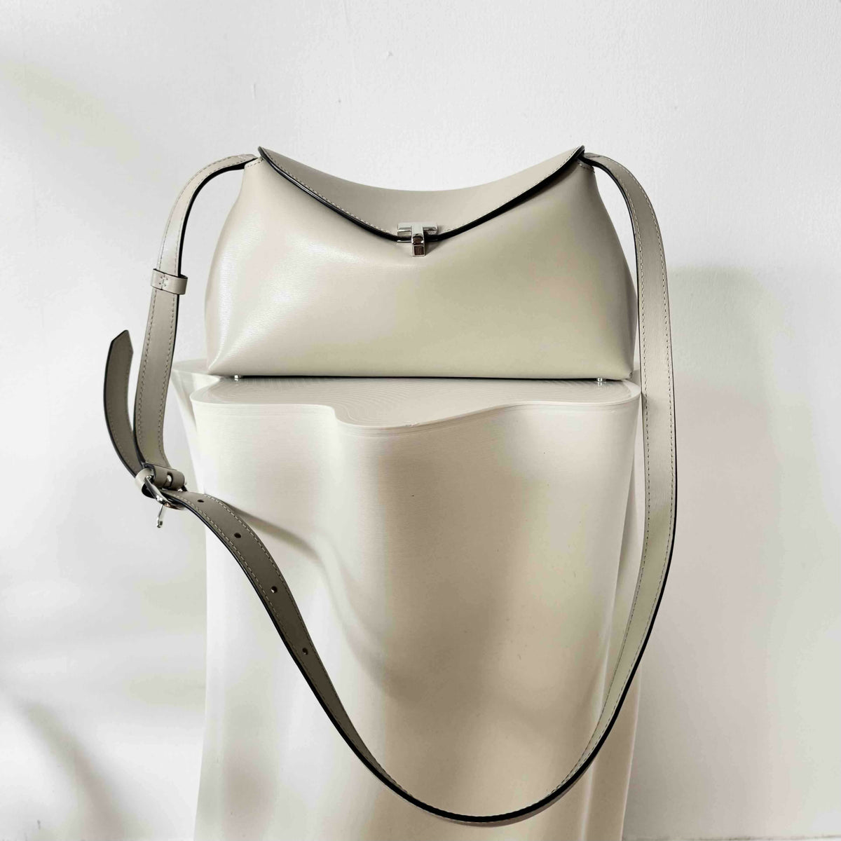 Toteme T-Lock Leather Clutch & Crossbody Bag