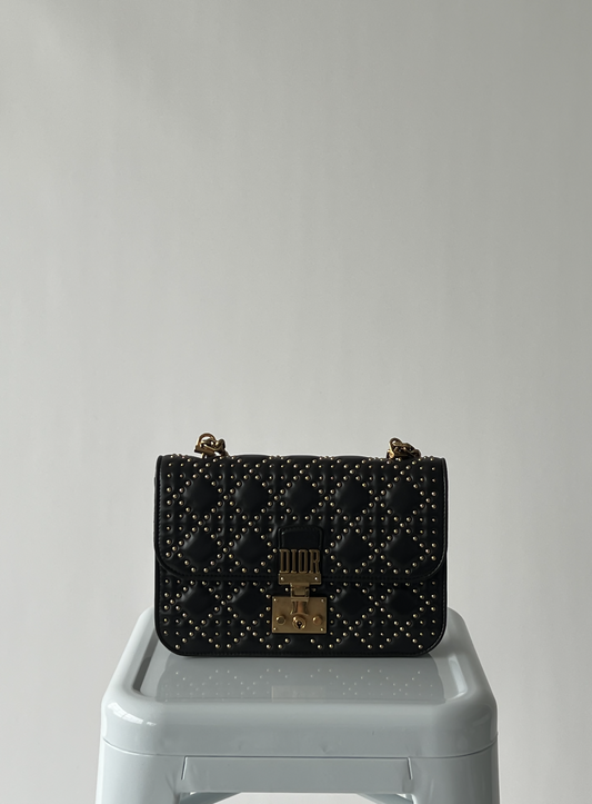 Dior Studded Bag - Dark Brown