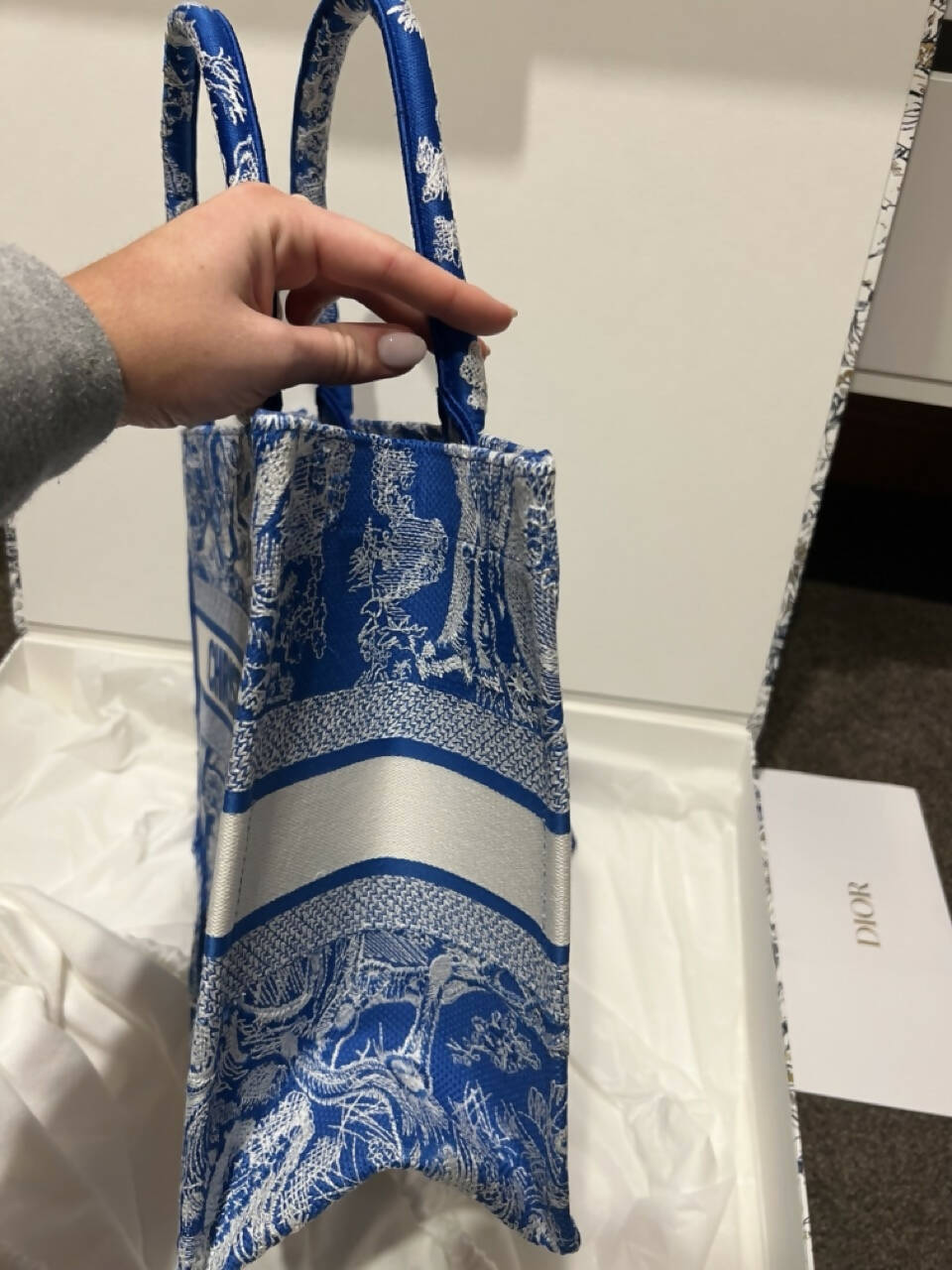 Dior narrowest Blue Tote