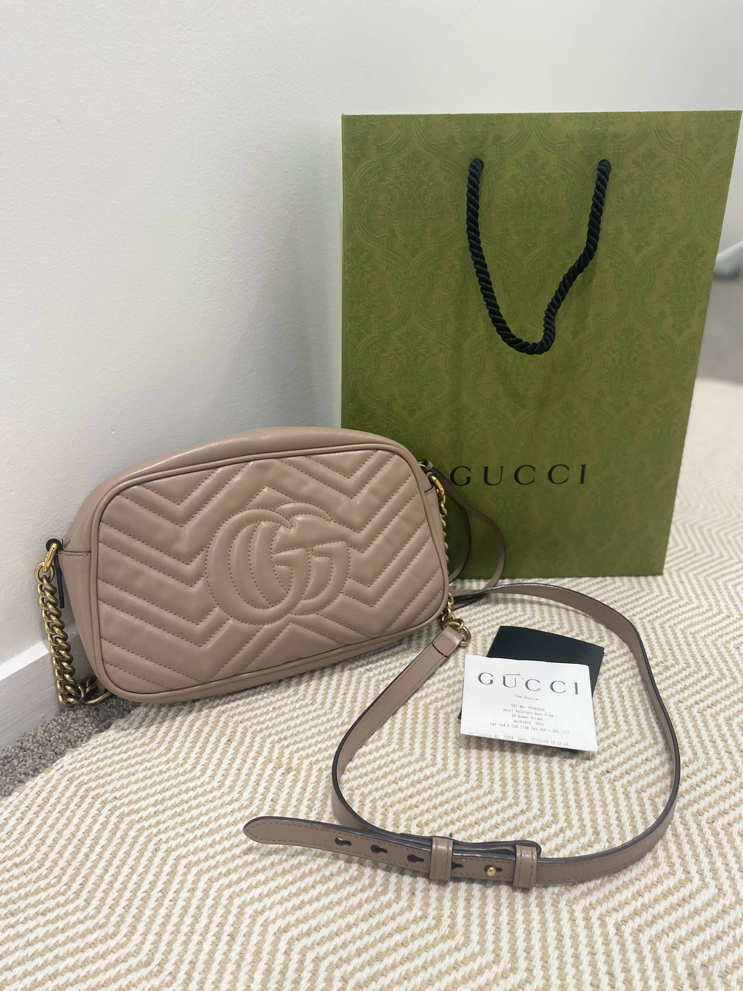 Gucci Marmont Matelasse Small Dusty Pink