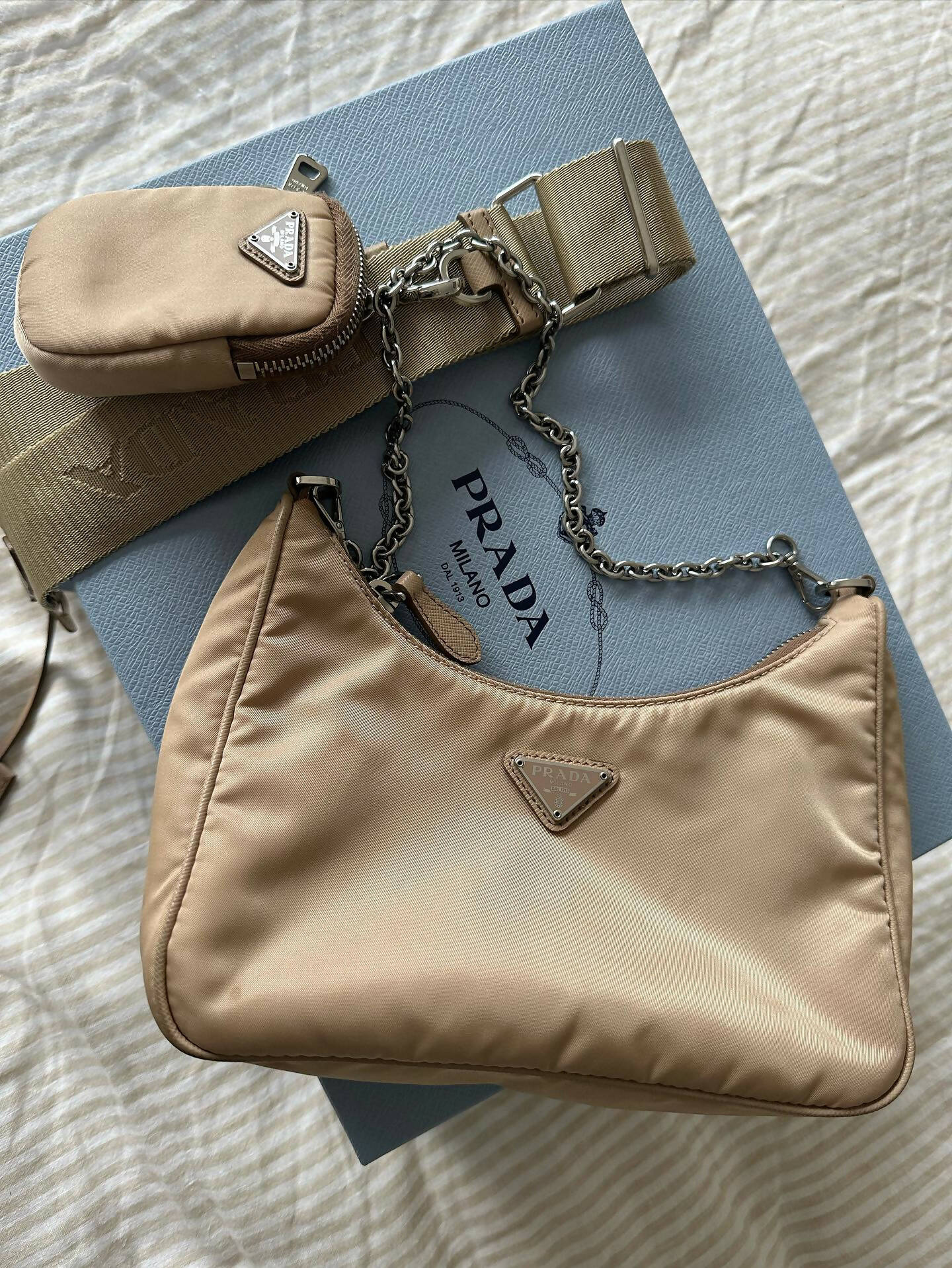 PRADA 2019 Re-Edition 2005 Tessuto Mini Bag - FULL SET