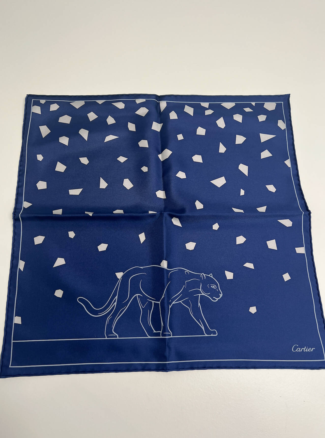 CARTIER Silk Scarf In Blue