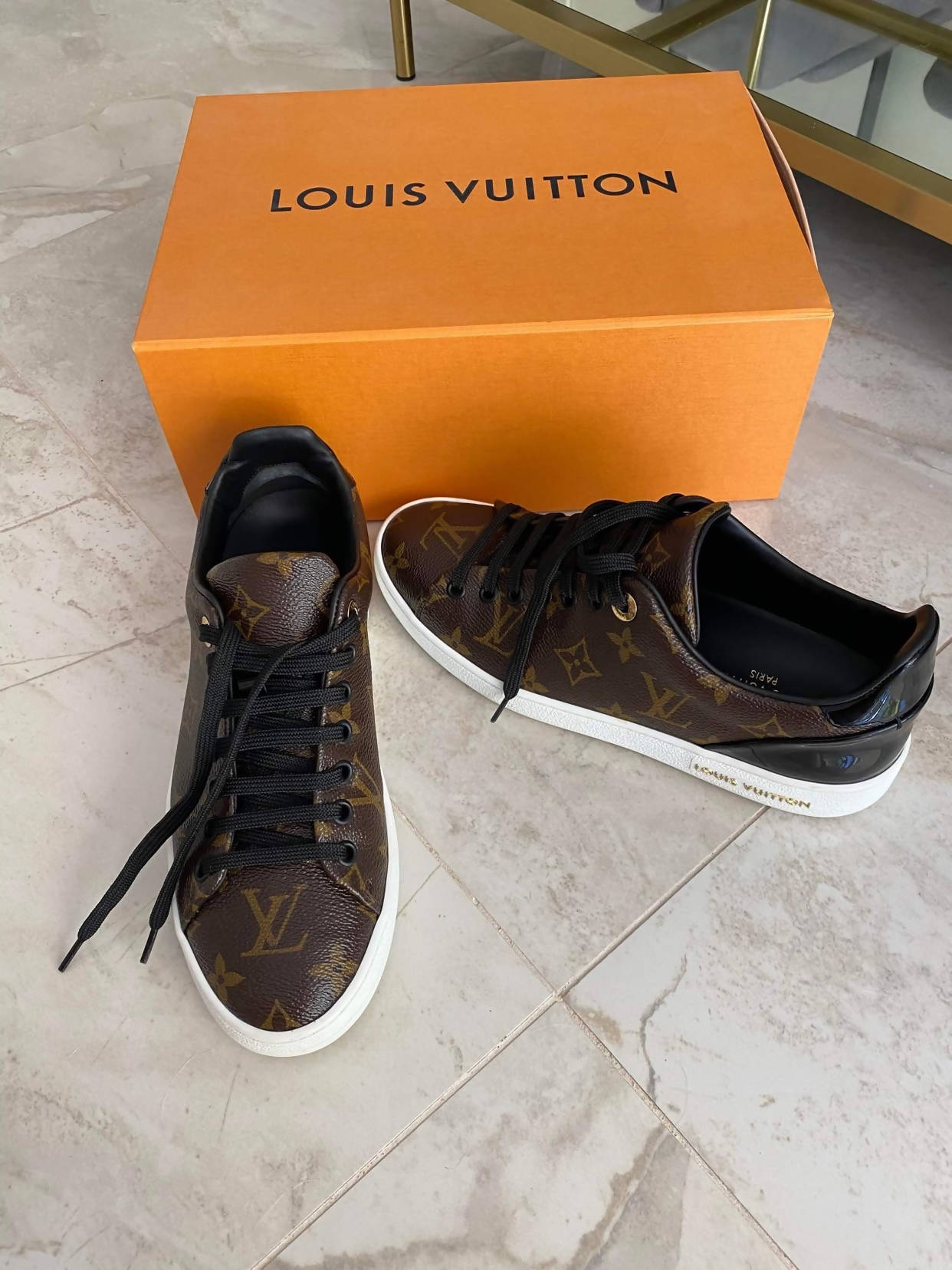 Louis Vuitton Brown Monogram Canvas Sneakers Size 37 Louis Vuitton