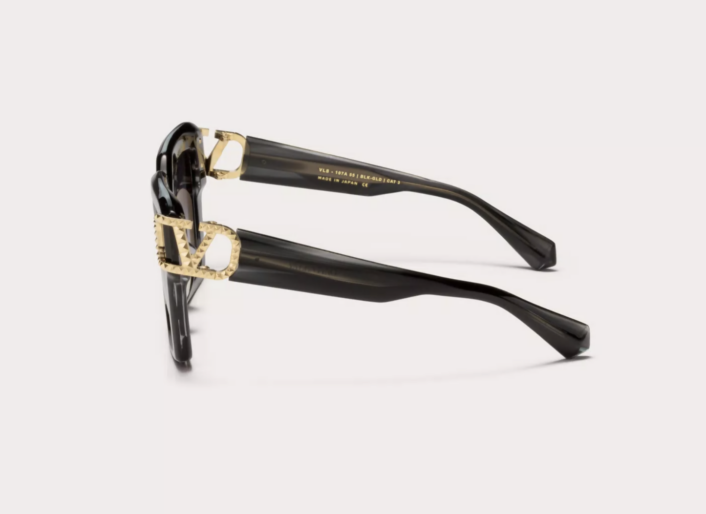 Valentino Squared Acetate Vlogo Frame Sunglasses