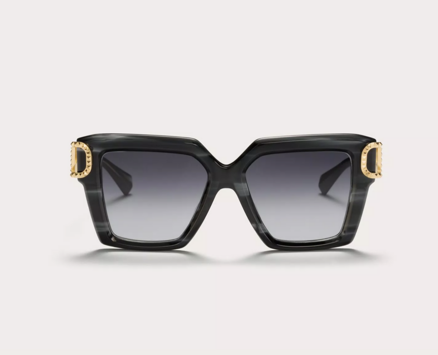 Valentino Squared Acetate Vlogo Frame Sunglasses