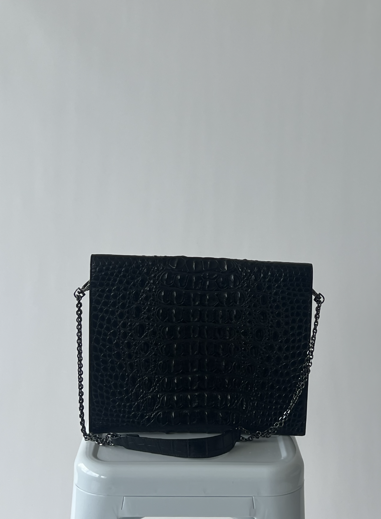 Crocodile Skin Envelope Hand Bag