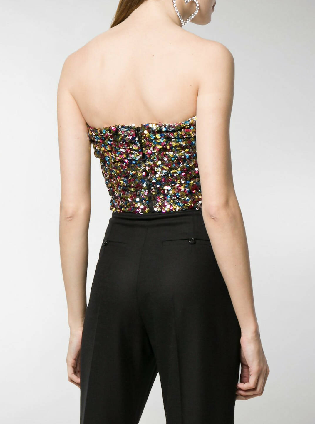 THE ATTICO Sequinned strapless top - New with tags