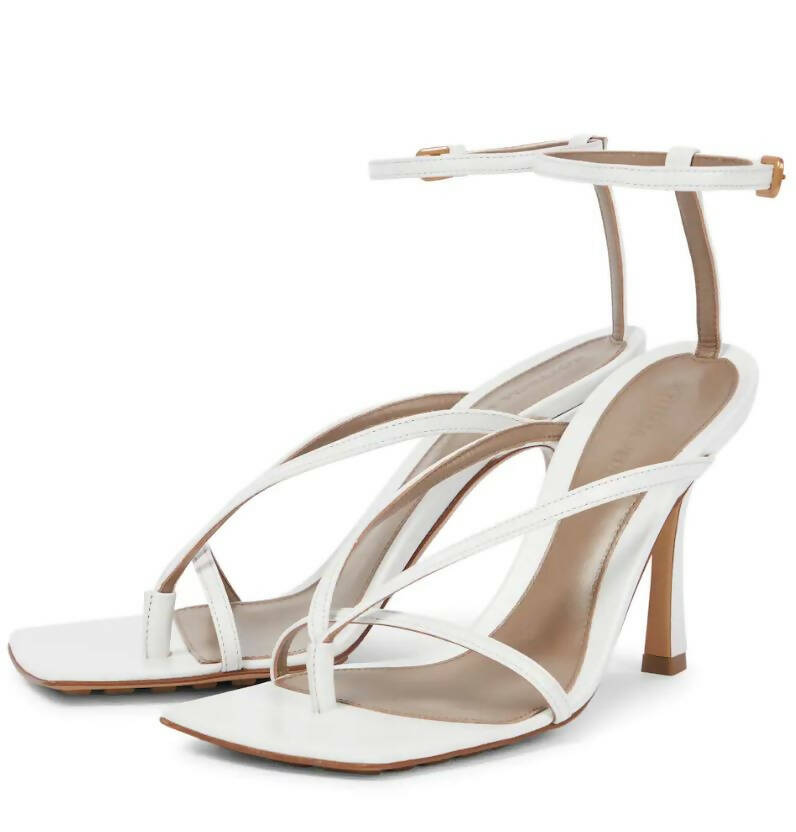 BOTTEGA VENETA 'Stretch leather' heeled sandals (EU39)