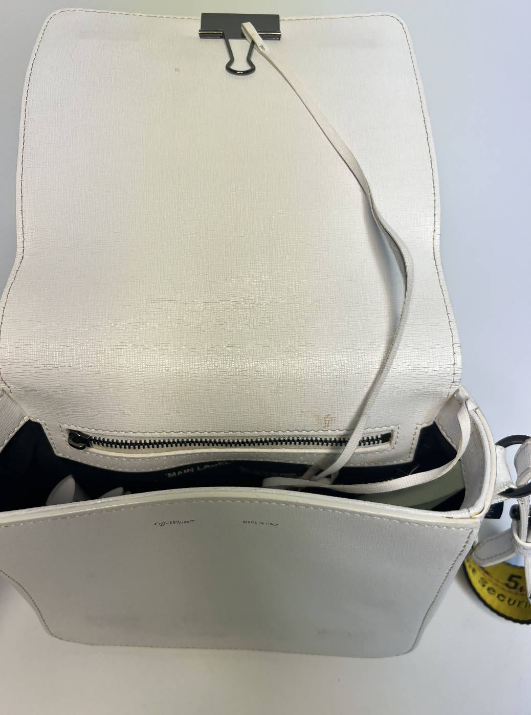 OFF-WHITE C/O VIRGIL ABLOH Diagonal stripe leather cross-body bag