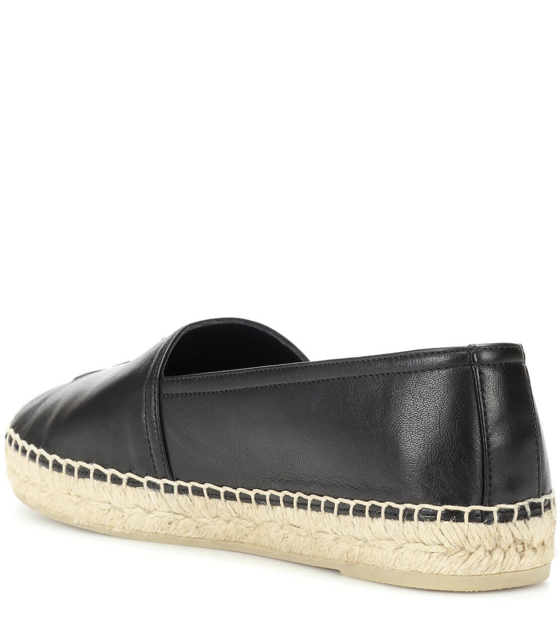 NEW ARRIVAL SAINT LAURENT Monogram leather espadrilles