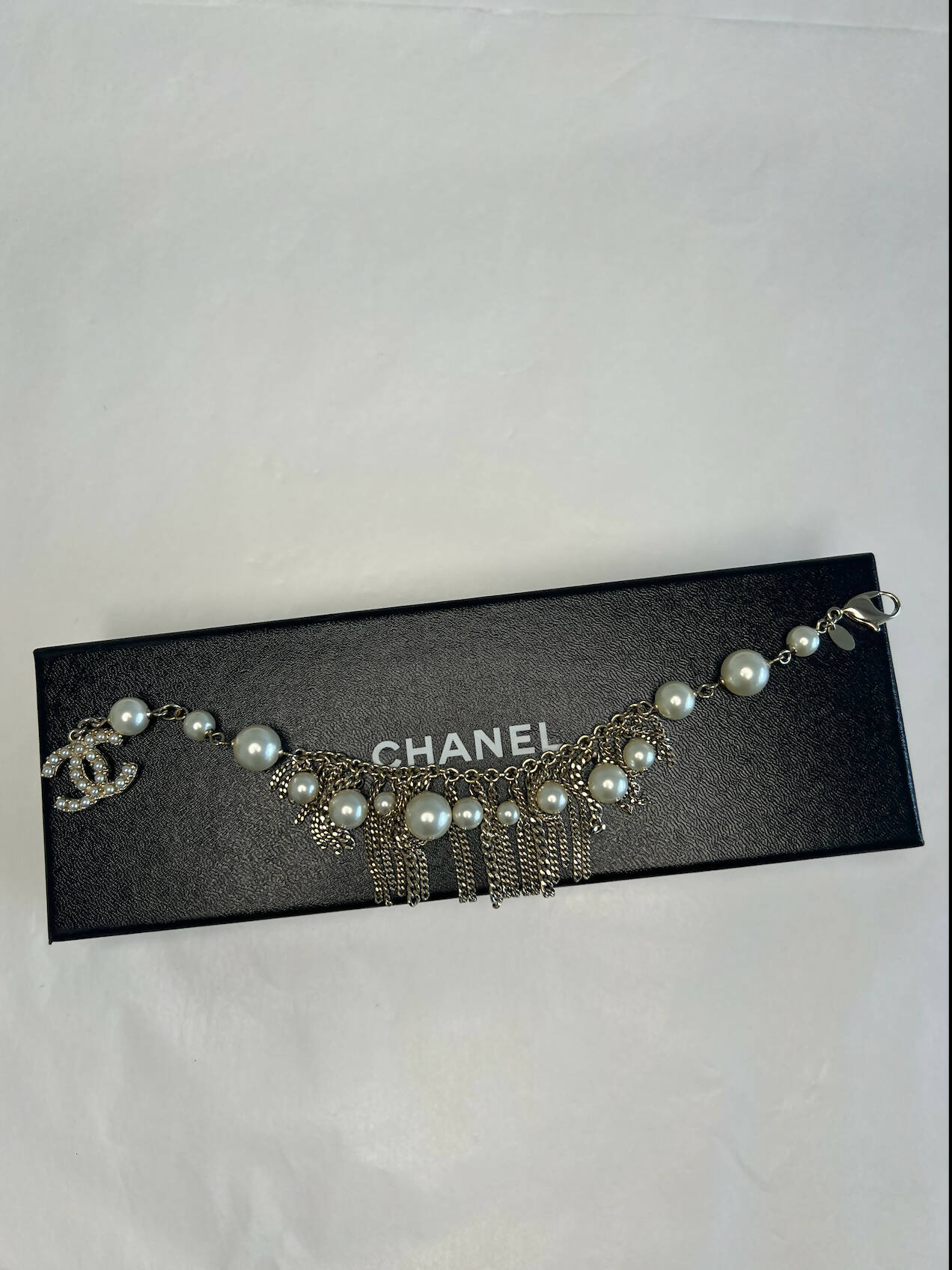 Chanel Pearl & Tasseled Bracelet