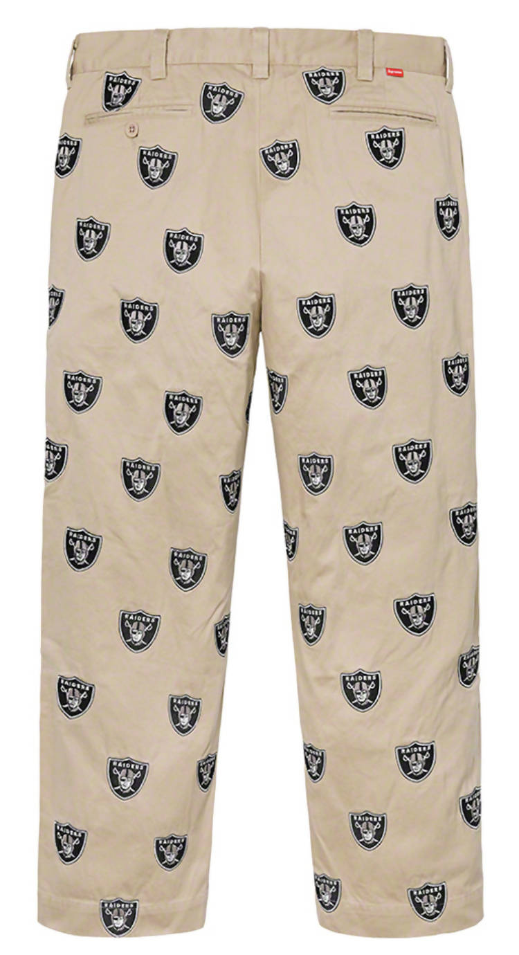Supreme NFL x Raiders x '47 Embroidered Chino Pant