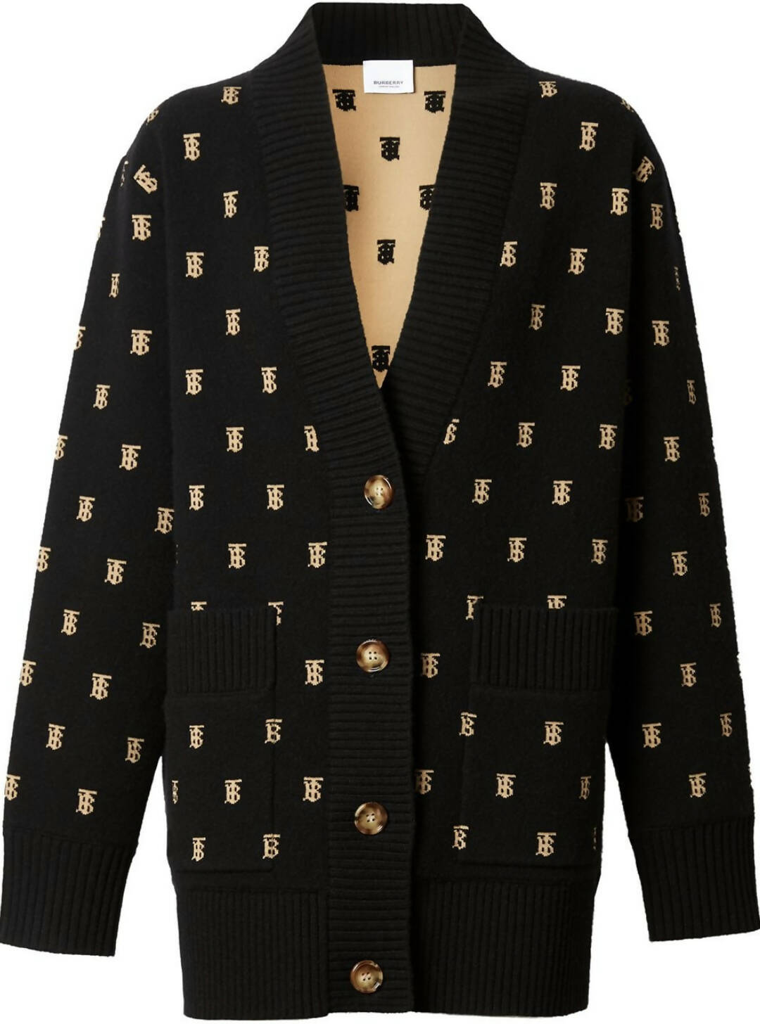 Burrberry Instarsia Logo cardigan