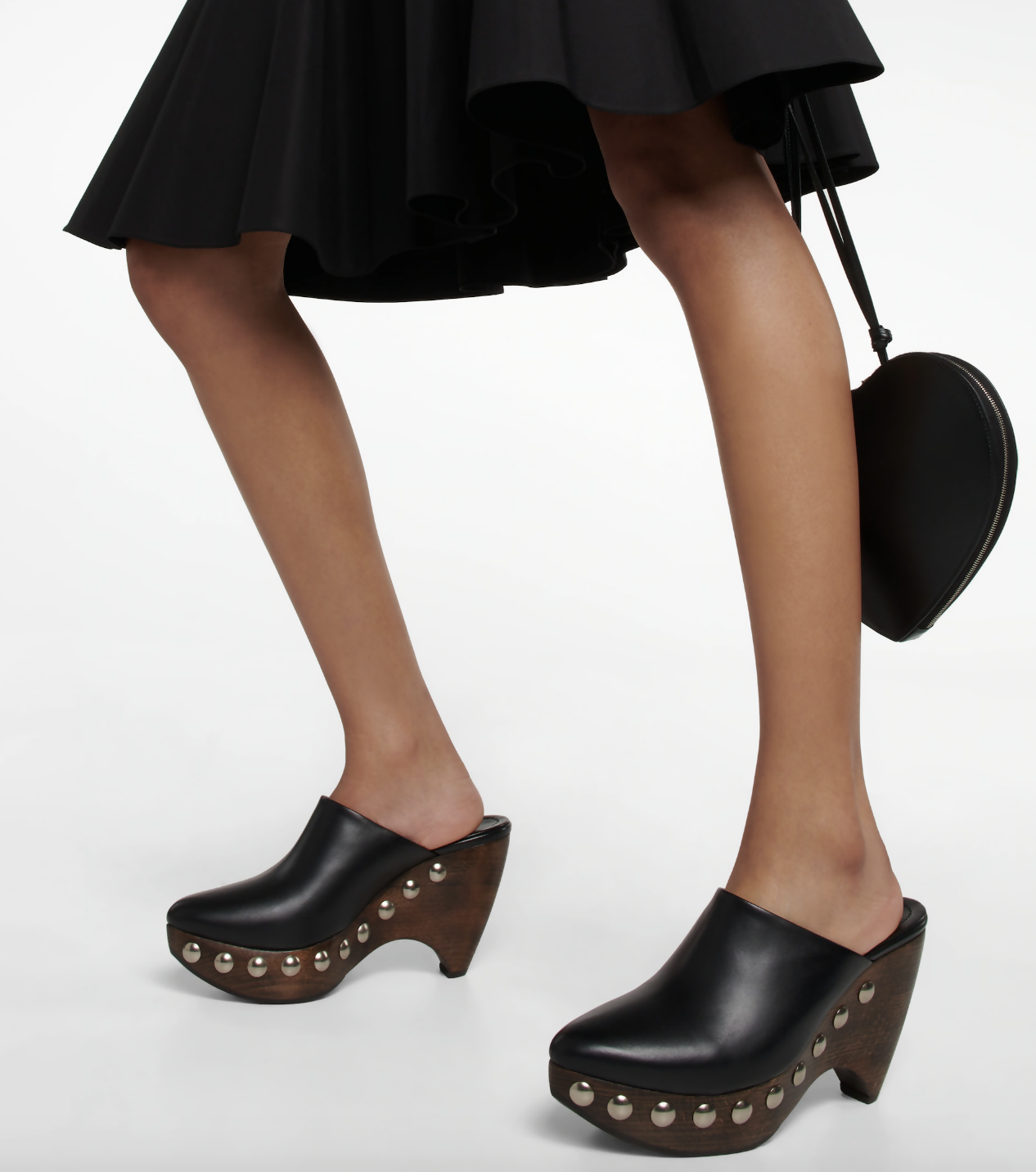 Alaïa Le Sabot leather and wood pumps