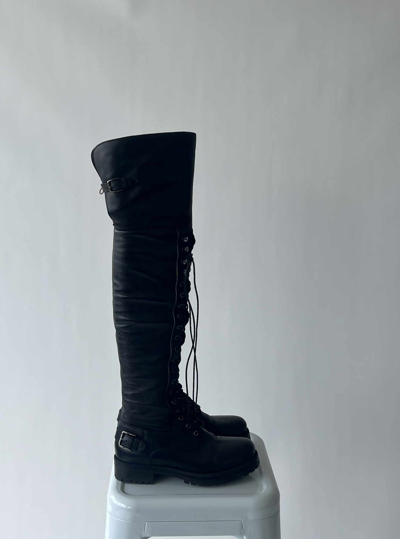 Dolce & Gabbana Thigh High Combat Boots