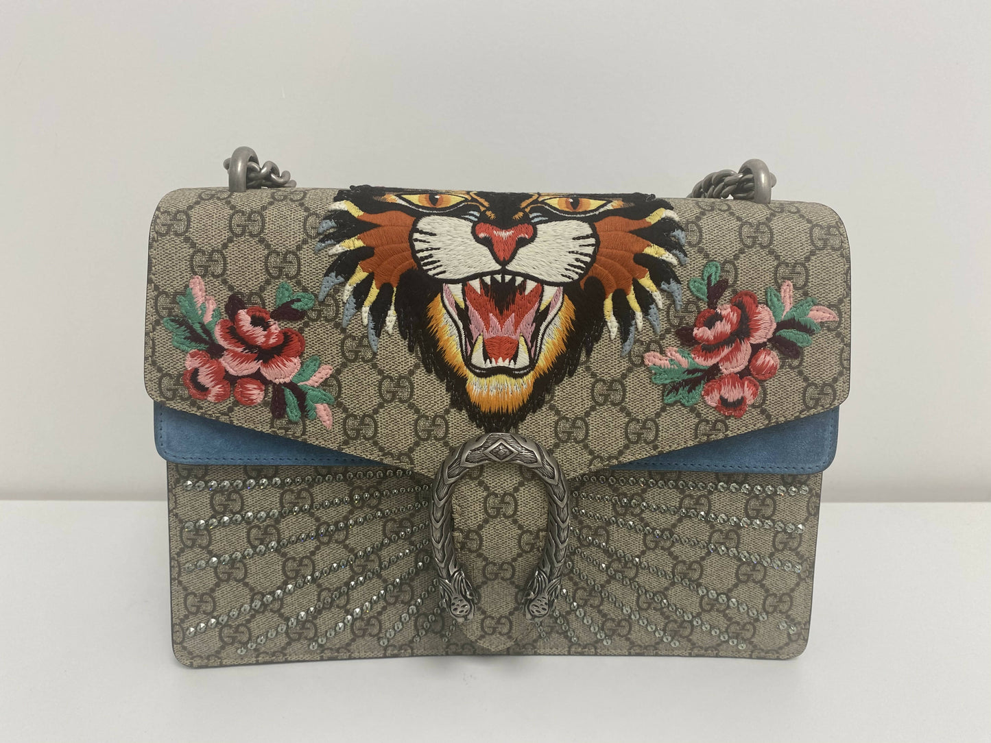 Dionysus Embroidered Tiger Medium Shoulder Bag