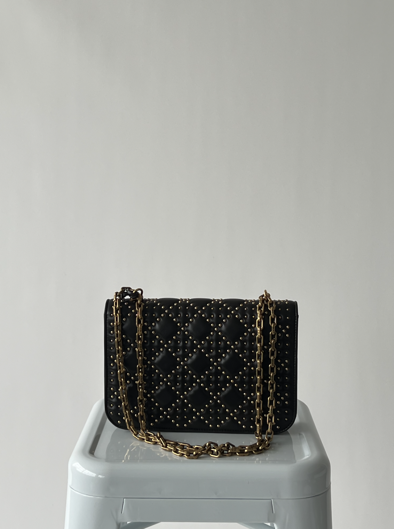Dior Studded Bag - Dark Brown