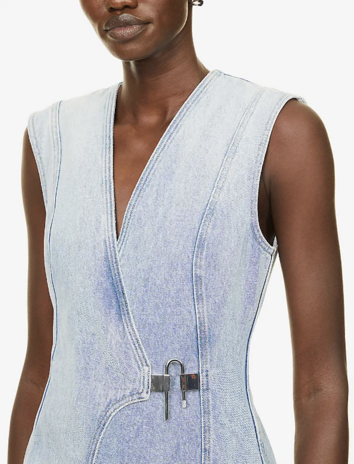 GIVENCHY Sleeveless Denim Mini Dress